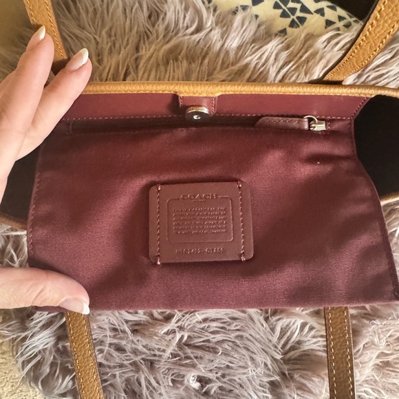 Coach Tan Leather Tote Bag - Picture 6 of 6